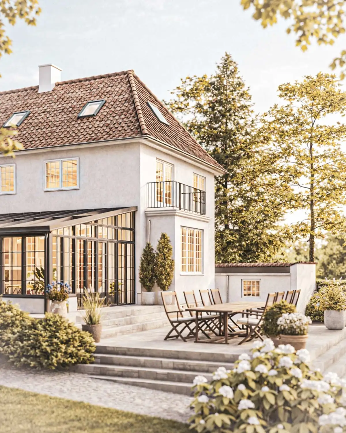 Villa med ny terrass och inglasad uteplats, Novinbygg AB